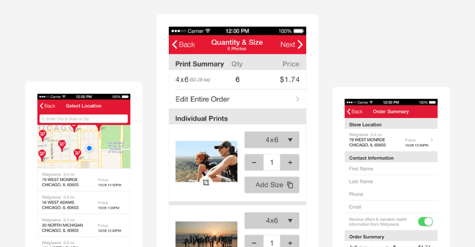 Walgreens QuickPrints Redesign